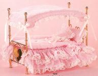 Vogue Dolls - Ginny - Brass Canopy Bed - Furniture